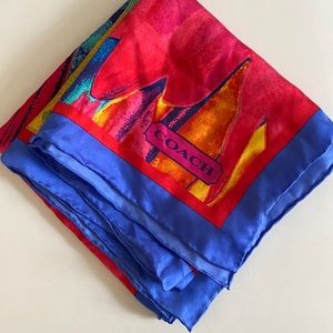 Coach scarf 100% silk